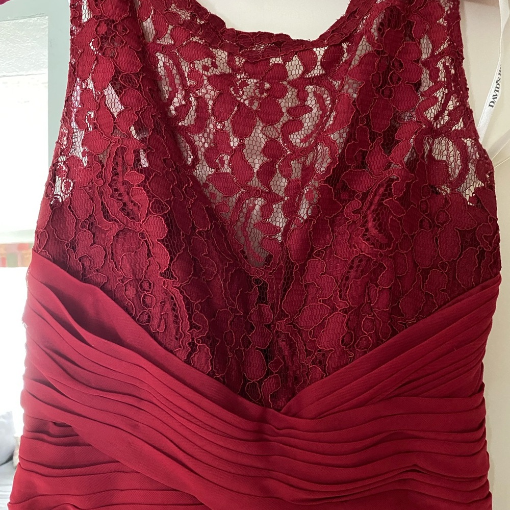 David's Bridal Bridesmaid Dress in "Apple" - New unaltered Size 6